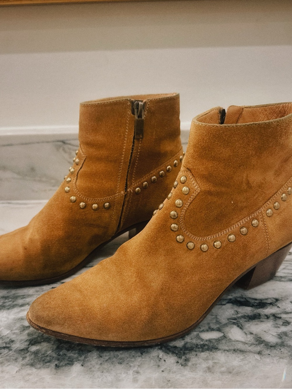 Saint Laurent Suede Booties - Picture 2 of 5